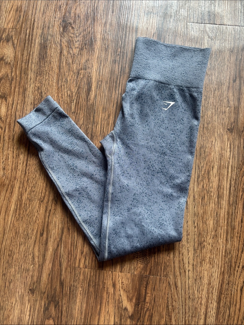 Gymshark Adapt Fleck Seamless Leggings Size Small S - Light Blue Navy Speckle Ma